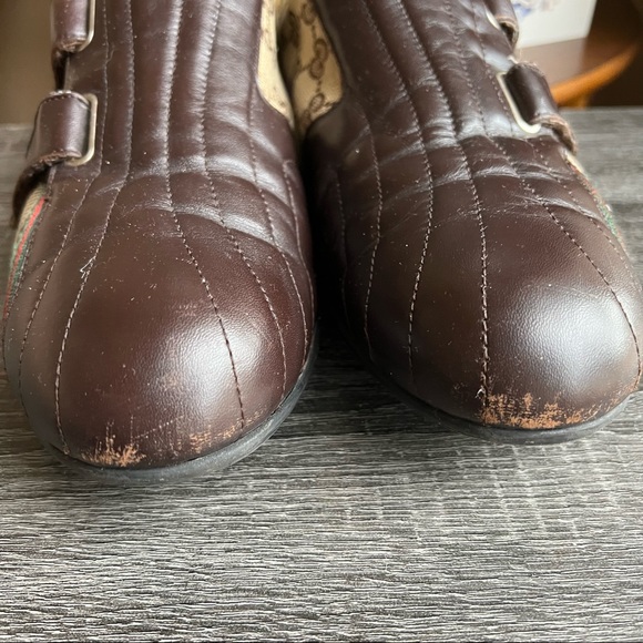 Gucci GG Coated Canvas Leather Front Ribbon Trim Sneaker Gucci Sz 10.5 (US11) - Picture 10 of 12